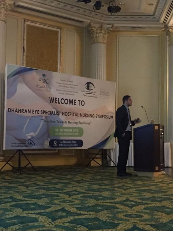 Keynote at the Dhahran Eye Specialist Hospital Nursing Symposium, Al Khobar, September 2018